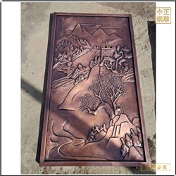 风水山水画浮雕